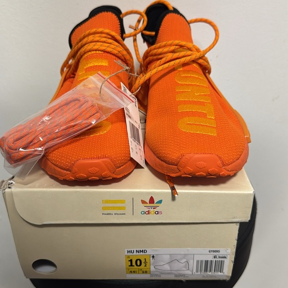 Adidas NMD HU Pharrell Orange / Size: 10.5 Men’s / NEW with OG Box - Picture 3 of 12
